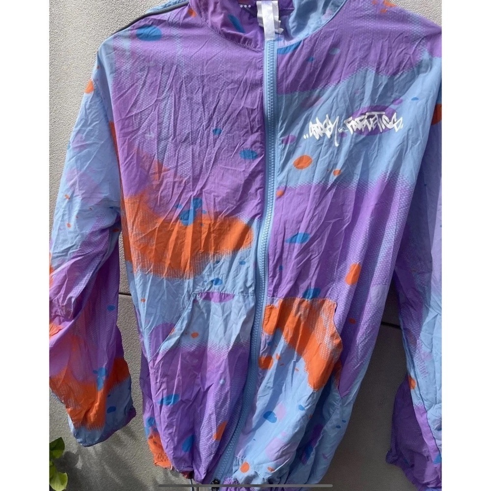 Fabletics Purple Flyweight Windbreaker zip jacket women’s sz Small Light…
